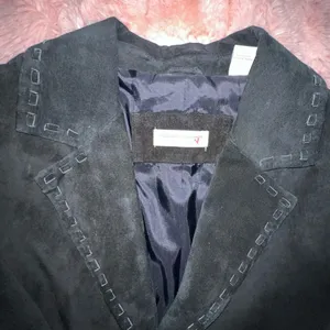 Vintage Valerie Steven’s western Vintage Black Women's leather‎ Jacket large thumbnail 2