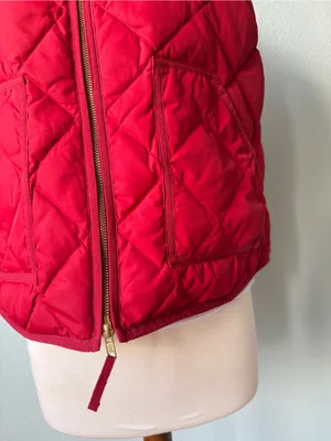 J.Crew Excursion Quilted Down Vest
Red Full Zip Sleeveless thumbnail 4