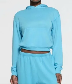 Skims Modal French Terry Classic Hoodie Cyan thumbnail 1