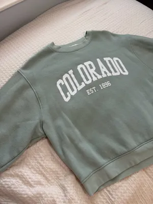 Altar'd State Seafoam Green Colorado Crewneck thumbnail 2
