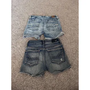 American Eagle Denim Shorts Bundle Hi-Rise Shortie‎ Midi Distressed Blue Size 0 thumbnail 5