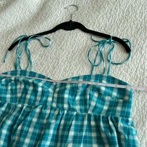 ✨ Amanda Uprichard Women’s Blue White Gingham Tank Top Large thumbnail 9