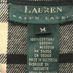 Lauren Ralph Lauren‎ Women’s M Black and White Plaid Flannel Full Zip Jacket thumbnail 12