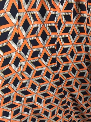 Altar'd State Orange & Navy Geometric Print Sleeveless Maxi Dress thumbnail 8