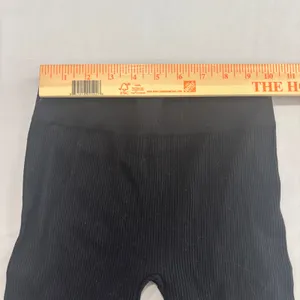 Olive + Oak Black Ribbed High Waisted Leggings XS thumbnail 7