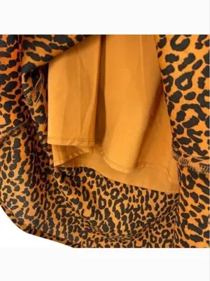 Hyped Unicorn Leopard Animal Print Satin Midi Skirt thumbnail 6