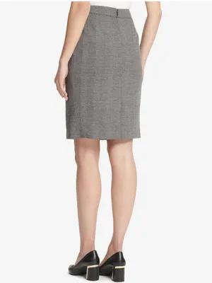 NEW DKNY Old Money Herringbone Pencil Midi Skirt Sz 12 Office Siren Classic thumbnail 2