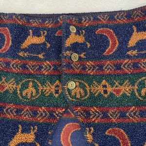 Vintage Coldwater Creek Vest Womens Sm/Md Blue Southwestern Howling Wolf Boho thumbnail 3