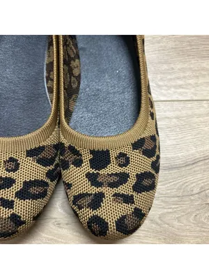 MIA Size 8 Cheetah Print Rubber Sole Stretch Ballet Flat Loafer Shoe, New thumbnail 4