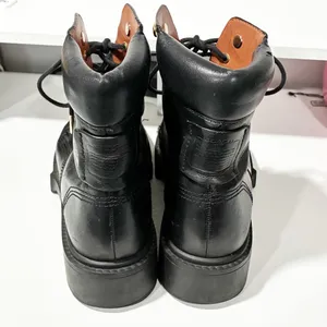 Coach Lorimer Black Leather Boot Combat Gold Hardware Lace Up Size 9.5 thumbnail 6