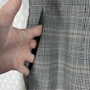 Aritzia Babaton Black‎ Brown Plaid Straight Pull On Pants thumbnail 3