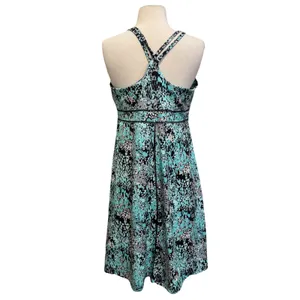 Marmot Active Dress L Built in Bra Athletic Green Back Tank Abstract Artsy thumbnail 4