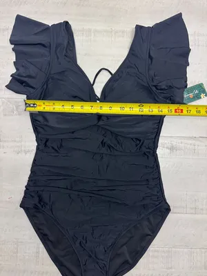 Blooming Jelly Tummy Control V Neck swimsuit Slimming Lace-up Ruffle Swimwear thumbnail 8