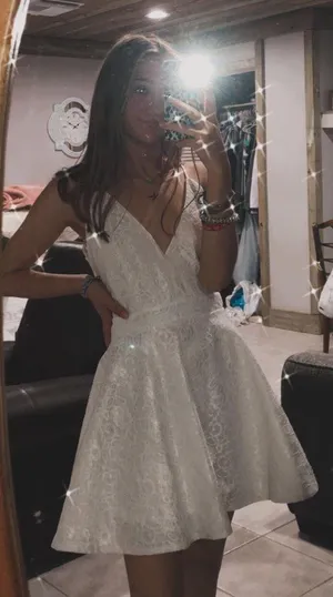 White Lace Dress Size XS thumbnail 1