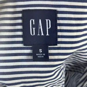 Gap Women's Organic Cotton Mini Shirt Dress Blue Stripe Size S thumbnail 7