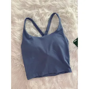 Halara Crisscross Backless Built In Bra Tank Top Serenity Size XS thumbnail 4