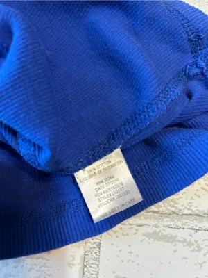 Aerie Henley Y2K 90s Women’s Long Sleeve V-Neck Top - Electric Blue thumbnail 7