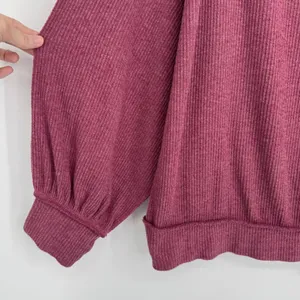 Free People We The Free South Side Thermal Top Size Medium Boho Oversized Ribbed thumbnail 7
