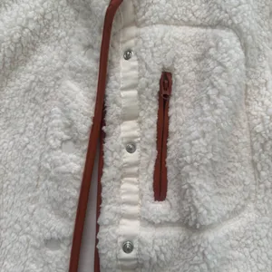Universal Threads Cozy Sherpa Button Up Jacket Cream With Burnt Orange Detail thumbnail 2
