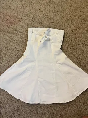 Mini Jean Dress Urban Outfitters White thumbnail 3