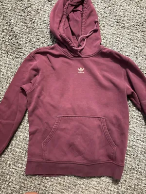Maroon Adidas Hoodie Women’s thumbnail 1