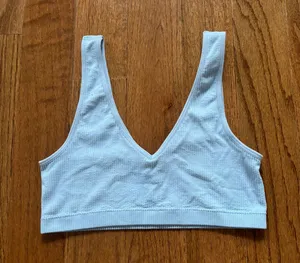 Garage like new Stella Seamless Plunge Tank Top baby blue thumbnail 2