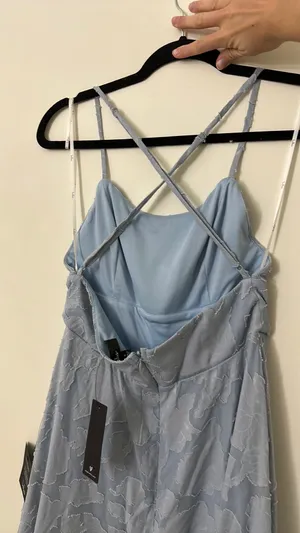 Lulus Slate Blue Maxi Formal Dress thumbnail 5