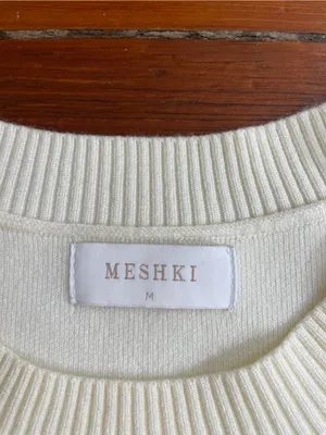 NWOT MESHKI Lauren Knit Trouser & Braxton Cozy Jumper Sweater Set in Ivory 🧡🎀 thumbnail 9