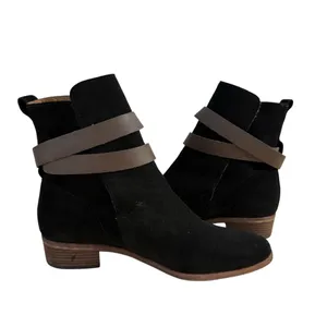 See by Chloe Janis Black Suede Ankle Boots Sz 37 EU 7 US thumbnail 8