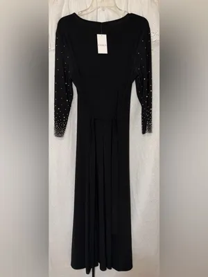 Vintage CHAUS Dress Faux Pearls Gemstones evening semi formal elegant thumbnail 3