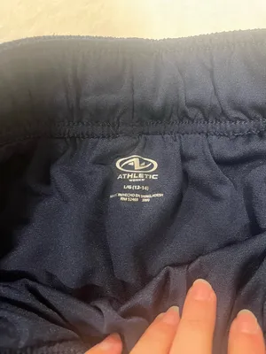 Athletic Works Large Navy Blue Running Shorts with Liner thumbnail 5