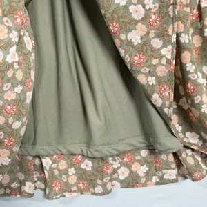 Baltic Born Size-L Womens Marta Midi Dress Floral 3/4‎ Sleeve Smocked Green thumbnail 5