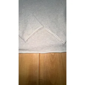 Grey & Gray Heather Grey 100% Cotton Split‎ V-Neck Raw Hem Sweatshirt Large thumbnail 5