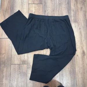 Old Navy High-Waisted Linen-Blend Wide-Leg Pants Black Summer Capsule Sz XL thumbnail 4