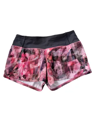 Lululemon Run Times Short II 4" Sun Dazed Multi Pink Super Dark Size 4 thumbnail 4
