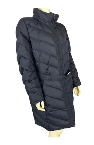 DKNY Navy puffer down 3/4 length coat with belt size 2x * thumbnail 1