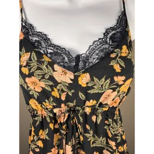 American Eagle Floral Lace Trim Cami Babydoll Tank Y2K Boho Cottagecore‎ thumbnail 2