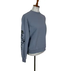 NA KD Blue Sweatshirt Medium Minimalist Pullover Crewneck‎ Cozy thumbnail 3