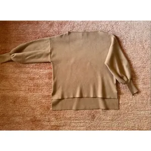 Tahari T Balloon Sleeve Knit Sweater Camel Brown Dolman Pullover XS/S thumbnail 2
