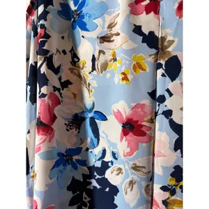 Rose + Olive Women's Size L Floral Light Blue V-Neck Sleeveless Blouse Top thumbnail 2