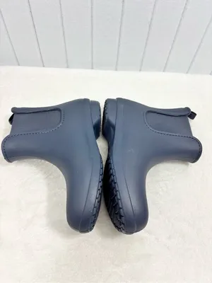 CROCS lightweight Navy Chelsea Rain Ankle Boots for Women Size 7 thumbnail 4