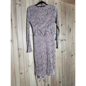NWT RACHEL Rachel Roy Women's Silvia Long Sleeve Pleated Knit Dress Party Sz L thumbnail 6