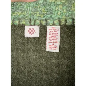 Guinevere Anthropologie Women's S Green Cable Knit Wool Blend Cardigan Sweater thumbnail 4
