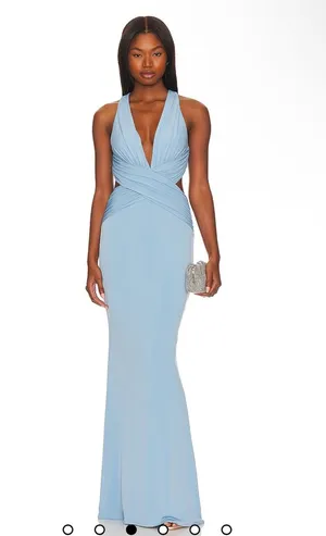 blue formal prom dress thumbnail 1