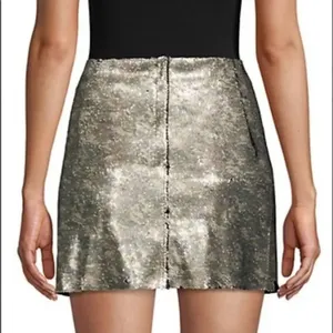 NWT Free People Reversible Sequin Camo Mini Skirt Flip Sequins Camouflage - Sz 6 thumbnail 3