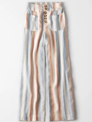 American Eagle High-Waisted Palazzo Set: Pant and matching top thumbnail 1