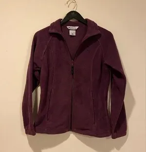 Deep purple Columbia fleece jacket thumbnail 1