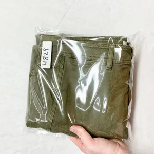 LOFT High Waist Wide Leg Pants Womens Size 0 25 Olive Green Utility Twill Cotton thumbnail 11