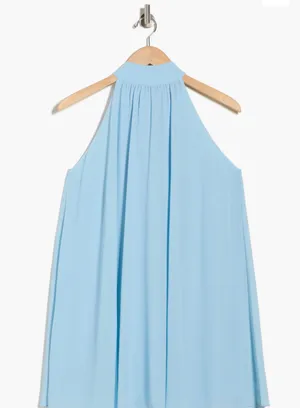 Corine Halter Light Blue Mini Dress from Alice + Olivia thumbnail 3