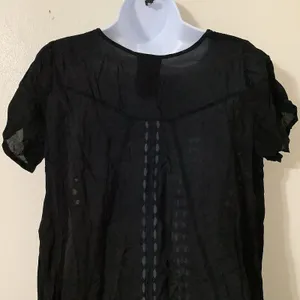 Johnny Was Pippa Tunic Small Black Eyelet Lace Boho Summer‎ Witchy Whimsigoth thumbnail 5